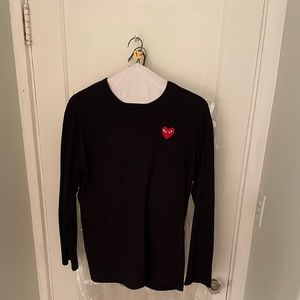 COMME des GARÇONS black long sleeve t shirt